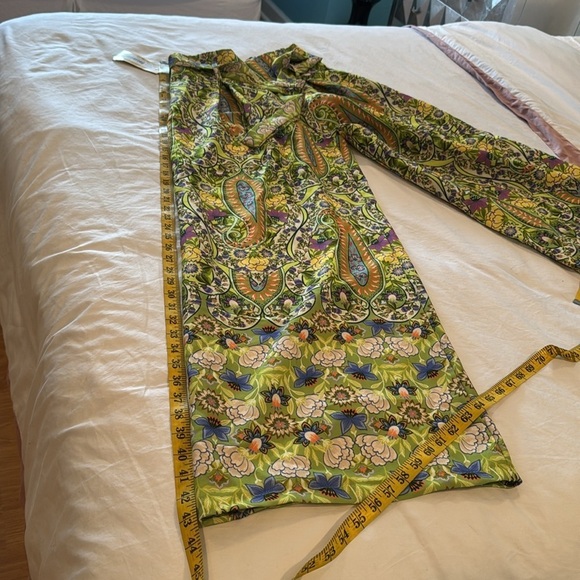 NWT Colorful Paisley Wide-Leg Pants made in Italy - Picture 9 of 9
